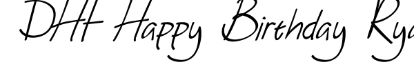 DHF Happy Birthday Ryan font preview